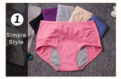 5pcs/Set Menstrual Panties Women Sexy Pants Leak Proof Incontinence Underwear Period Proof Cotton Briefs High Waist Warm Female