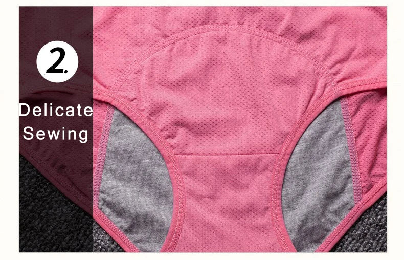5pcs/Set Menstrual Panties Women Sexy Pants Leak Proof Incontinence Underwear Period Proof Cotton Briefs High Waist Warm Female