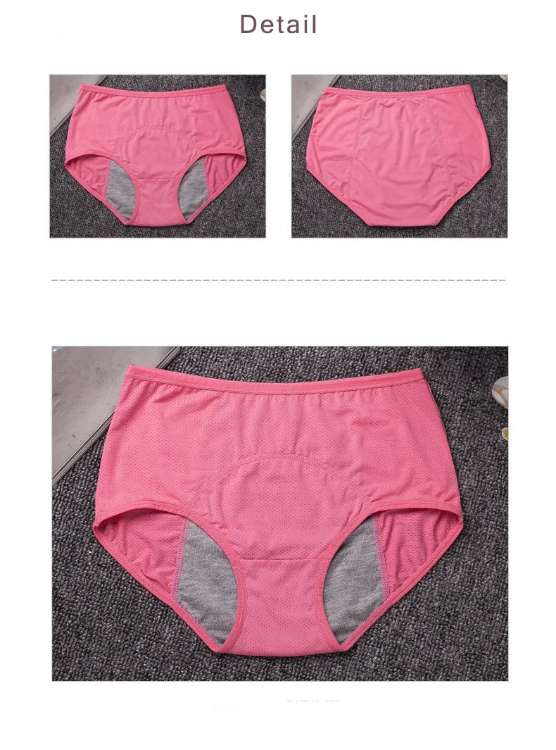 5pcs/Set Menstrual Panties Women Sexy Pants Leak Proof Incontinence Underwear Period Proof Cotton Briefs High Waist Warm Female