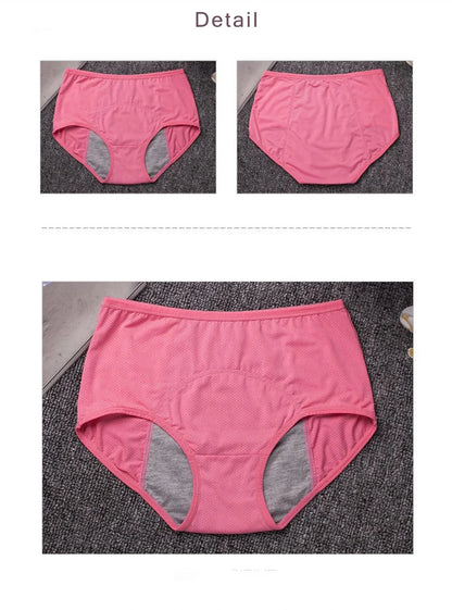 5pcs/Set Menstrual Panties Women Sexy Pants Leak Proof Incontinence Underwear Period Proof Cotton Briefs High Waist Warm Female