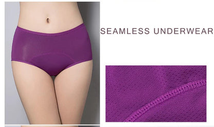5pcs/Set Menstrual Panties Women Sexy Pants Leak Proof Incontinence Underwear Period Proof Cotton Briefs High Waist Warm Female